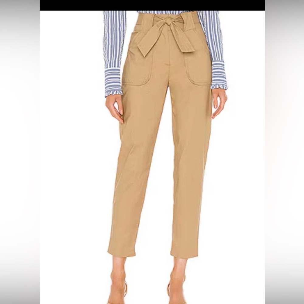 Veronica Beard Mahary HighWaisted Camel  Ankle-Length Pants